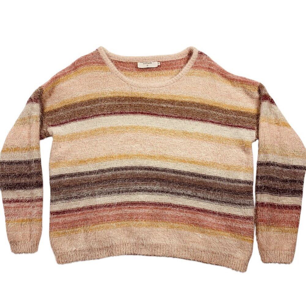 CREAM  mulitcolored crew neck sweater size medium  by cream